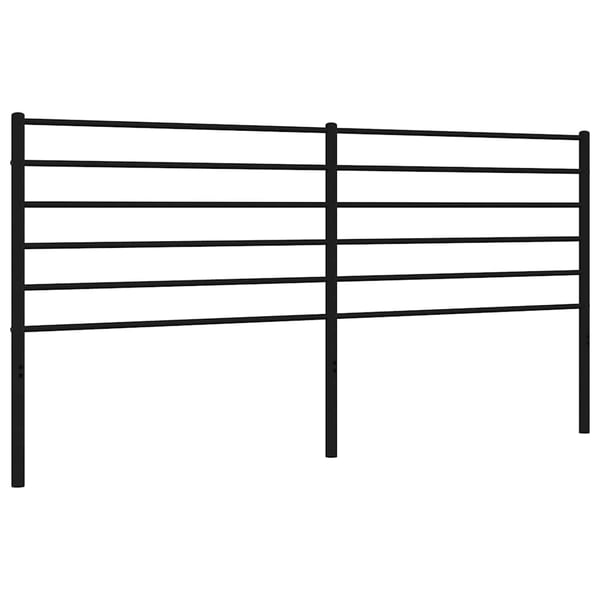 vidaXL Utskiftbar sengegavl i metall svart 193 cm