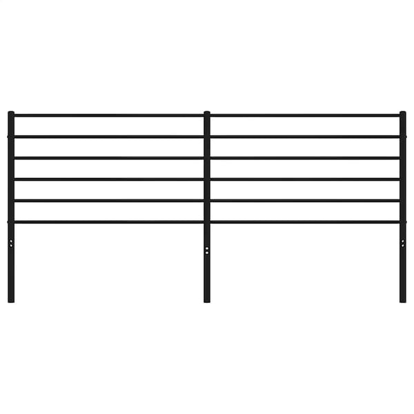vidaXL Utskiftbar sengegavl i metall svart 193 cm