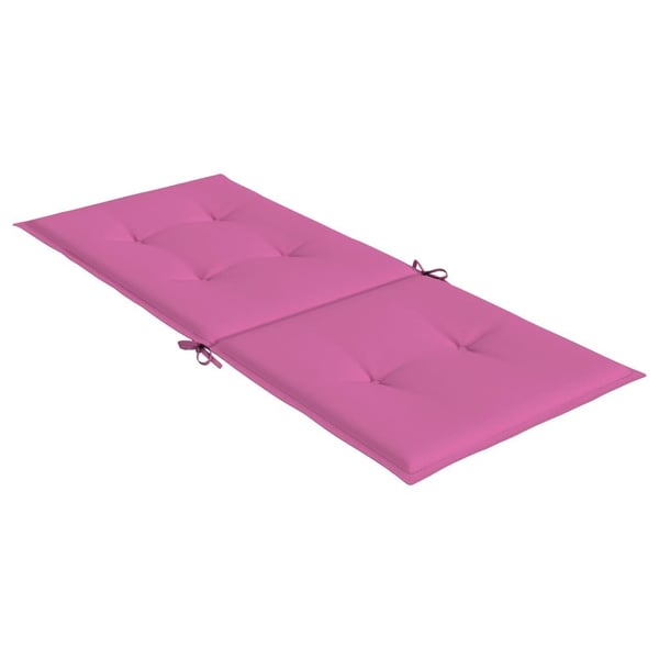 vidaXL stolehynder med høj ryg 2 stk. 120x50x3 cm stof pink