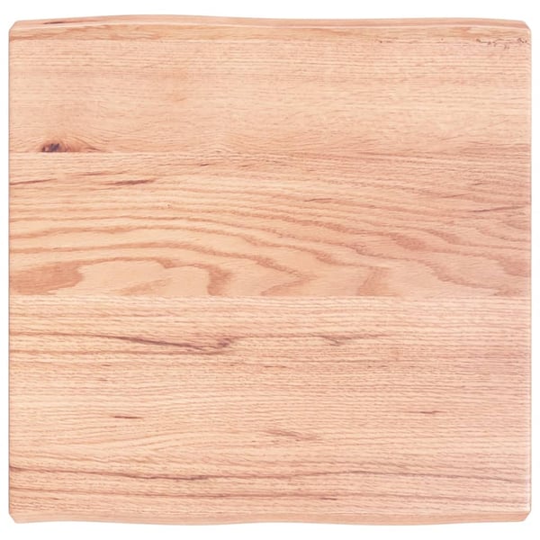 vidaXL Bordplate lysebrun 60x60x(2-6)cm behandlet heltre naturlig kant