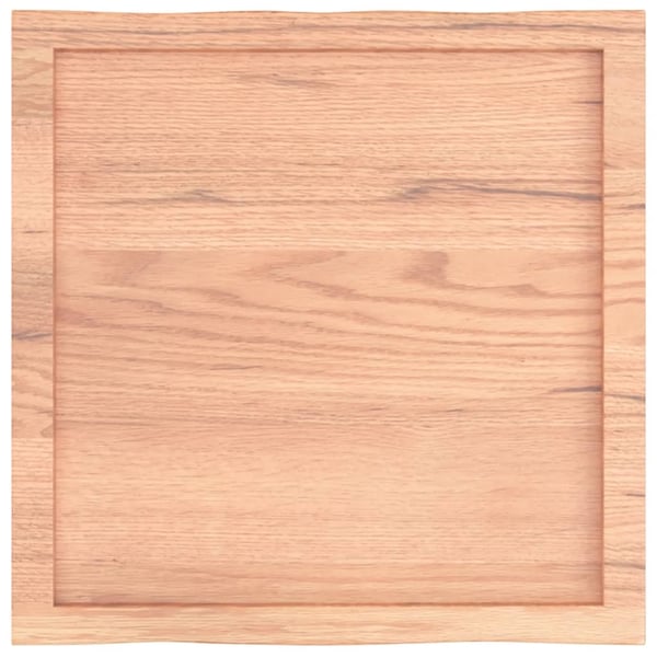 vidaXL Bordplate lysebrun 60x60x(2-6)cm behandlet heltre naturlig kant