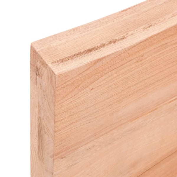vidaXL bordplade 80x40x(2-6) cm naturlig kant behandlet træ lysebrun