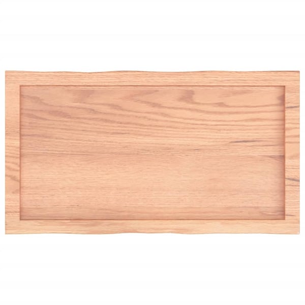 vidaXL bordplade 80x40x(2-6) cm naturlig kant behandlet træ lysebrun