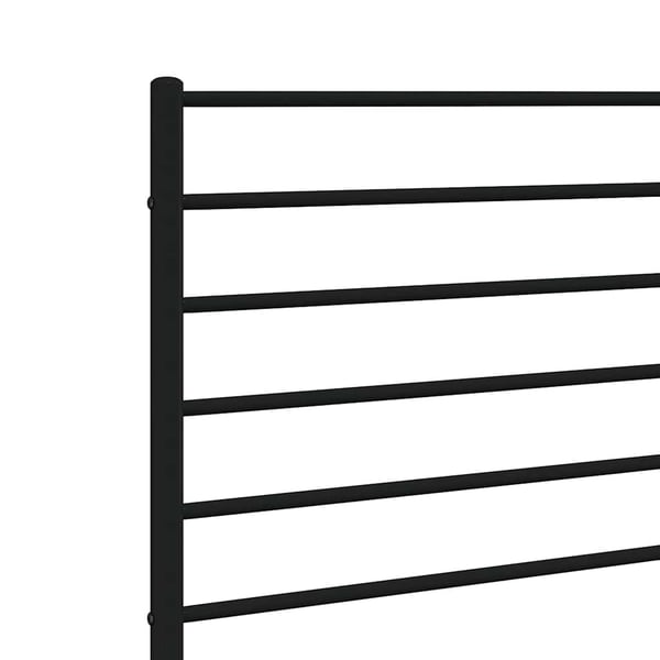 vidaXL Utskiftbar sengegavl i metall svart 160 cm