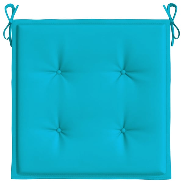 vidaXL hynder til havestol 2 stk. 40x40x3 cm stof turkis