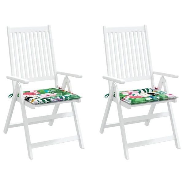 vidaXL Stolsdynor 2 st flerfärgad 50x50x3 cm tyg