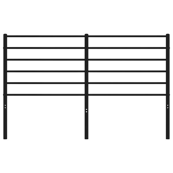 vidaXL Utskiftbar sengegavl i metall svart 120 cm