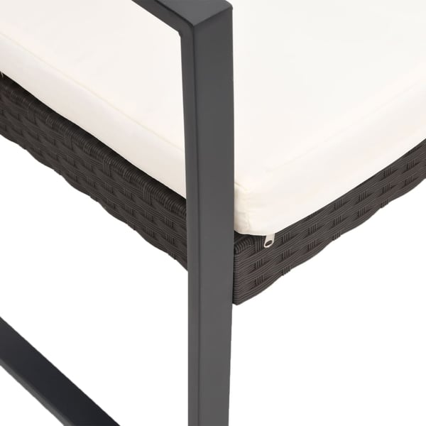 vidaXL havestole 2 stk. PP og rattan sort