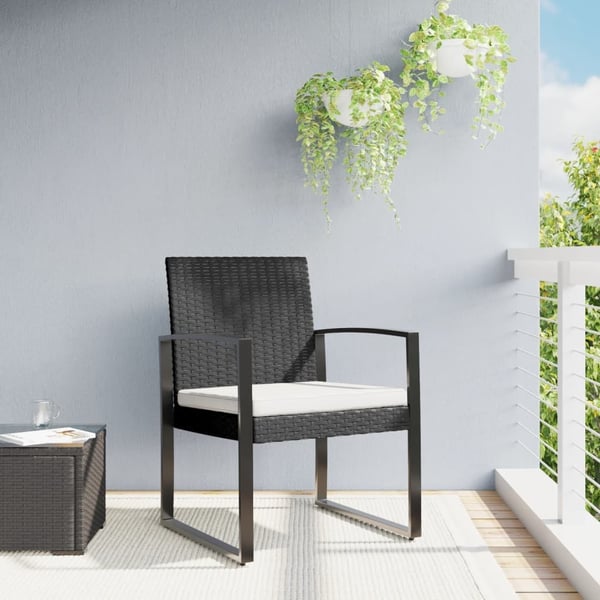 vidaXL havestole 2 stk. PP og rattan sort