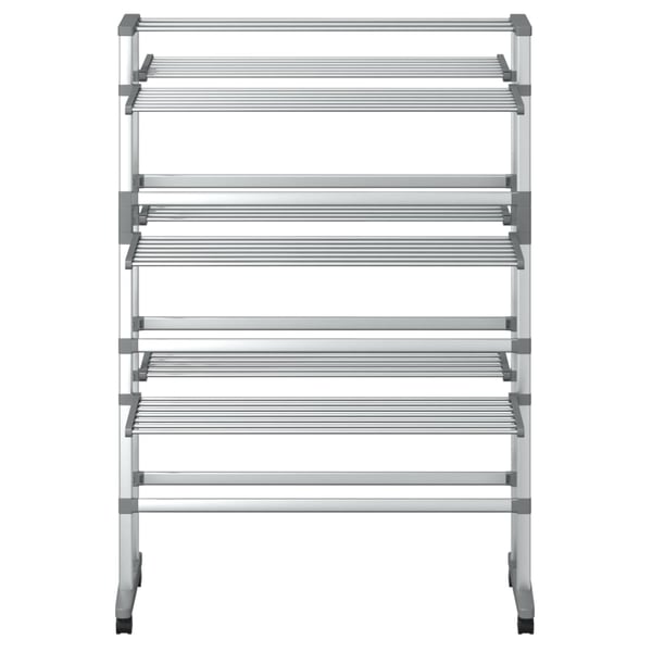 vidaXL Tørkestativ med hjul 89x64x129 cm aluminium