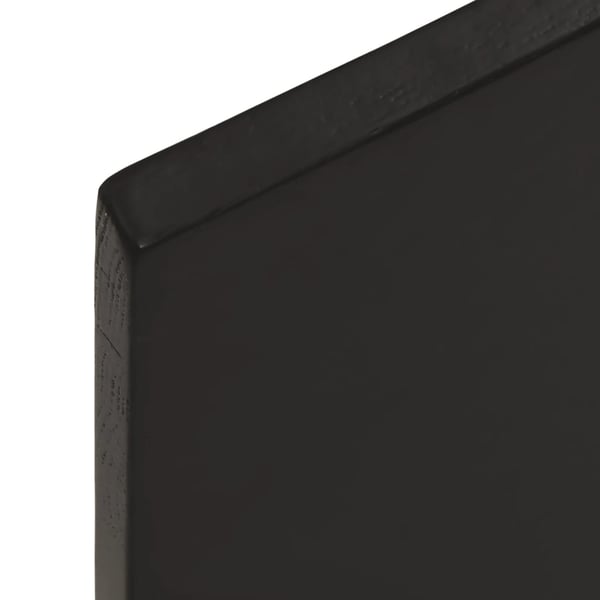 vidaXL væghylde 60x40x2 cm behandlet massivt egetræ mørkebrun