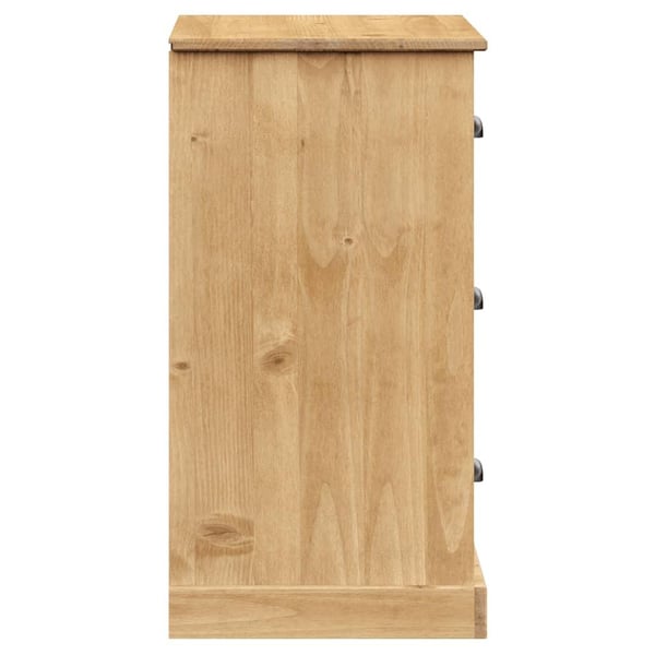 vidaXL Skjenk med skuffer VIGO 78x40x75 cm heltre furu