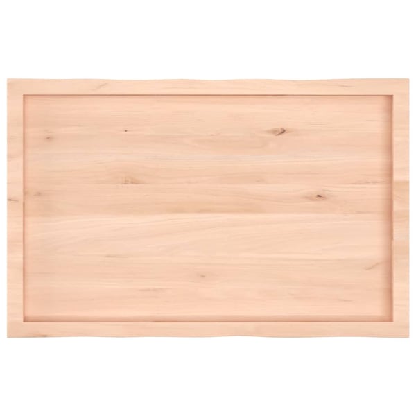 vidaXL Bordplate 100x60x(2-4) cm ubehandlet heltre eik naturlig kant