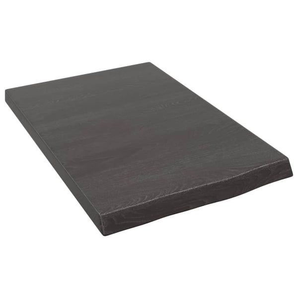 vidaXL væghylde 40x60x(2-4) cm behandlet massivt egetræ mørkebrun