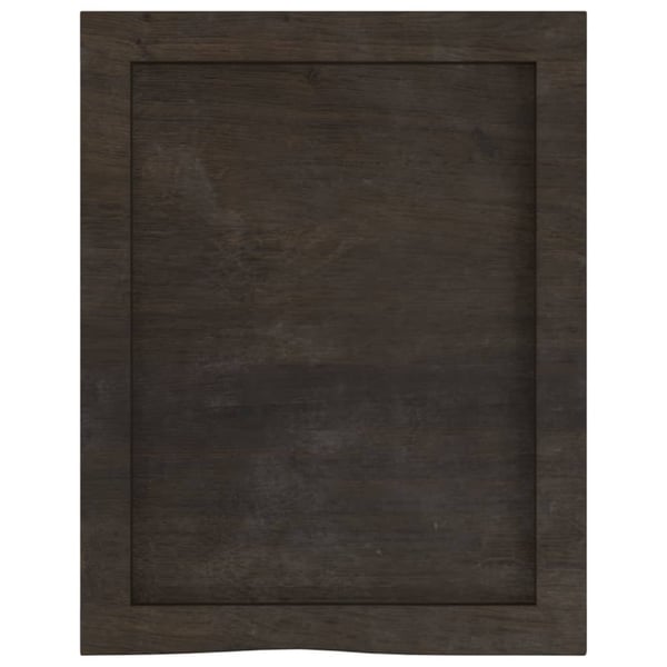 vidaXL væghylde 40x50x(2-4) cm behandlet massivt egetræ mørkebrun