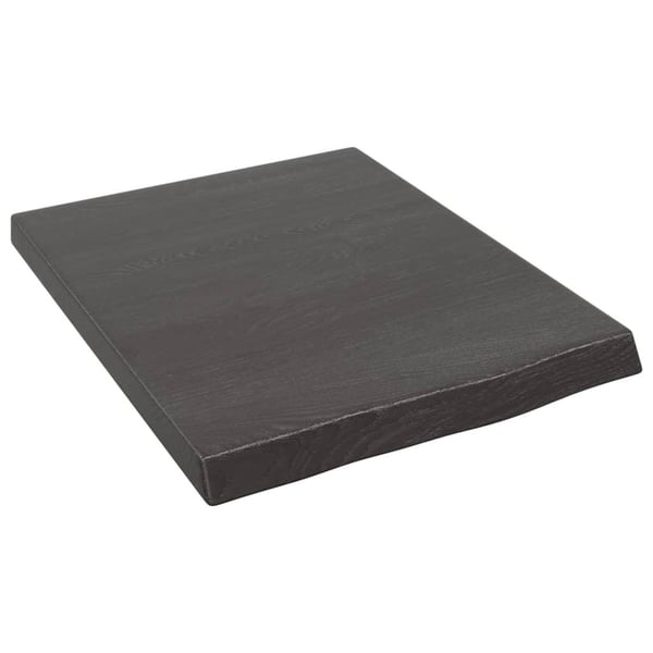 vidaXL væghylde 40x50x(2-4) cm behandlet massivt egetræ mørkebrun