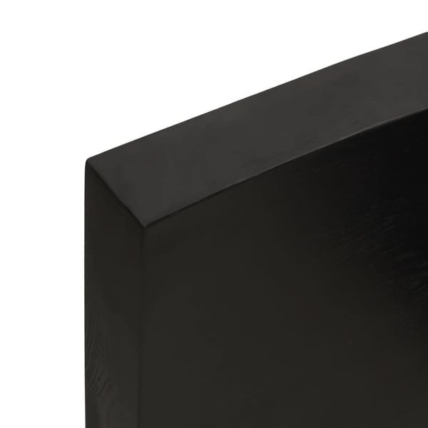vidaXL væghylde 100x50x(2-6) cm behandlet massivt egetræ mørkebrun