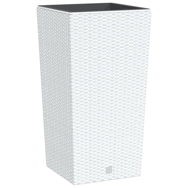 vidaXL Blomkruka med avtagbar insida vit 21/49 L PP-rotting