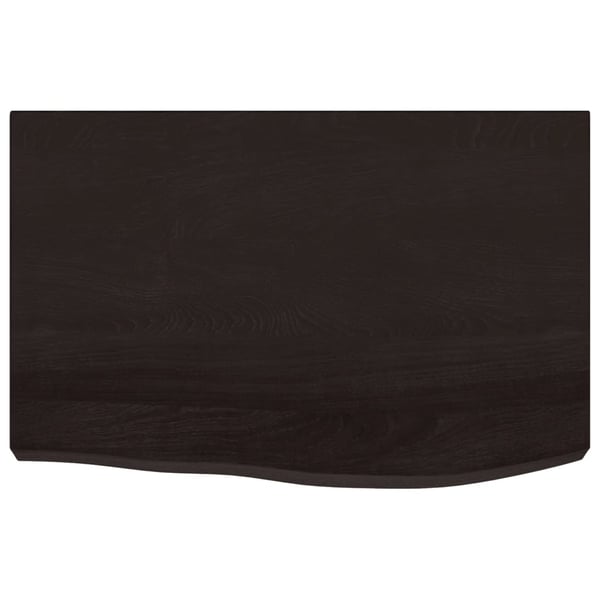vidaXL Vegghylle mørkebrun 60x40x(2-6) cm behandlet heltre eik