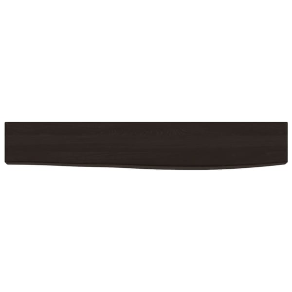 vidaXL Vegghylle mørkebrun 60x10x4 cm behandlet heltre eik
