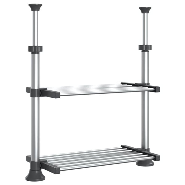 vidaXL Kjøkkenhylle 50x25x(50-70) cm aluminium