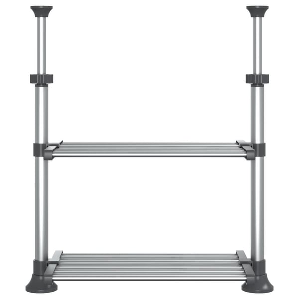 vidaXL Kjøkkenhylle 50x25x(50-70) cm aluminium