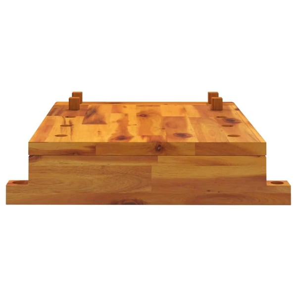 vidaXL arbejdsbord med skruestik 52x44x9,5 cm massivt akacietræ