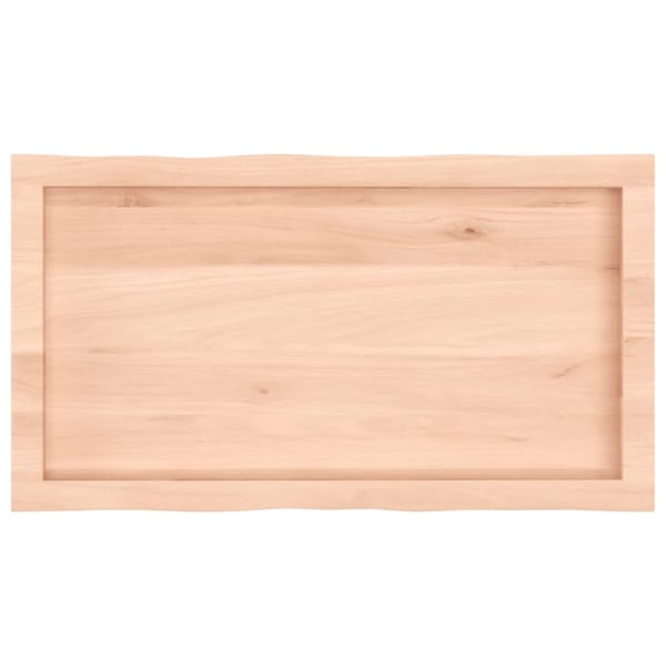 vidaXL Bordplate 80x40x(2-6) cm ubehandlet heltre eik naturlig kant