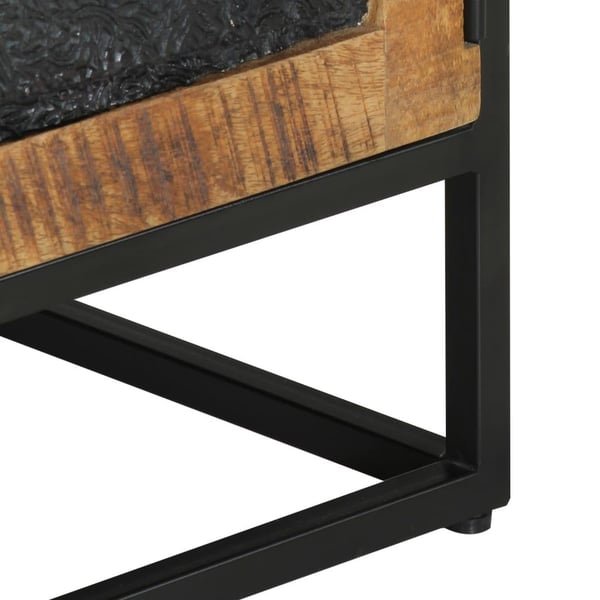 vidaXL TV-benk 110x30x40 cm heltre mangotre og jern