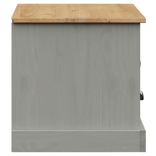 vidaXL TV-benk VIGO grå 106x40x40 cm heltre furu