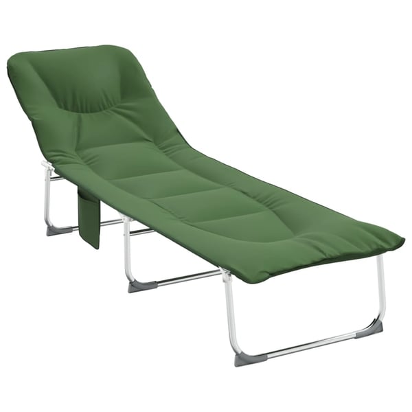 vidaXL foldbar liggestol stof mørkegrøn
