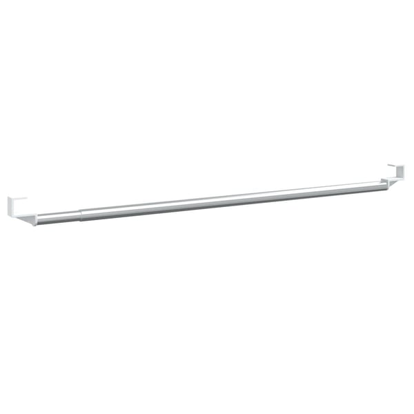 vidaXL Gardinstenger 2 stk hvit og sølv 40-60 cm aluminium