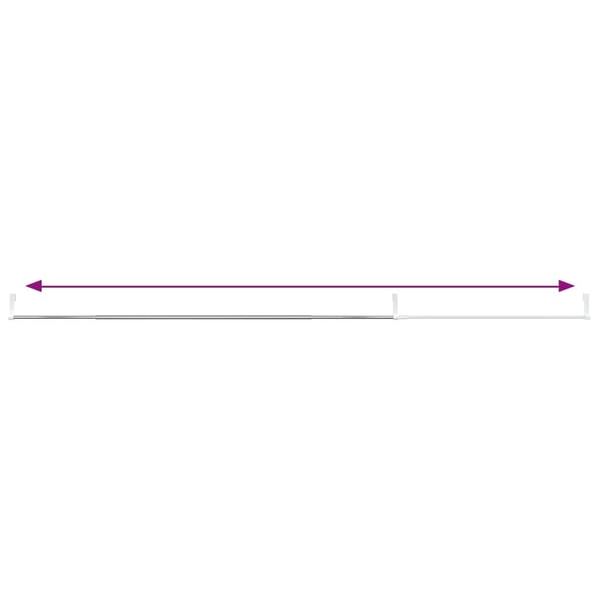 vidaXL Gardinstenger 2 stk hvit og sølv 90-135 cm aluminium
