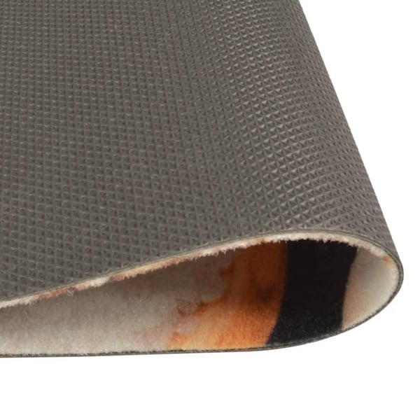 vidaXL køkkentæppe 60x300 cm grøntsagsdesign vaskbart fløjl
