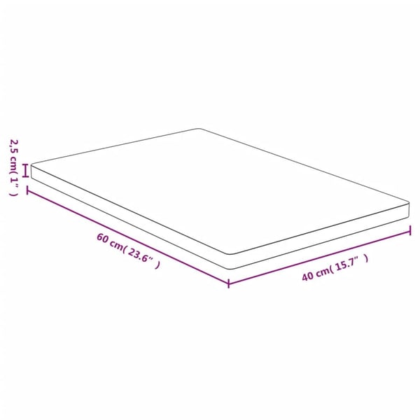 vidaXL Bordplate 40x60x2,5 cm bambus