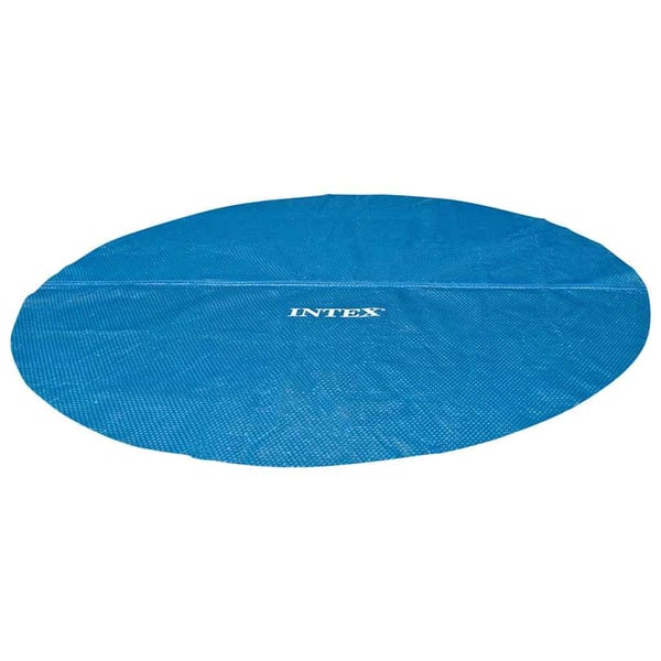 INTEX solopvarmet poolovertræk 348 cm polyethylen blå