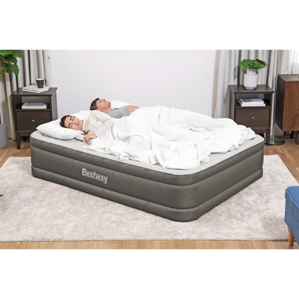 Bestway Fortech luftmadras med indbygget pumpe 203x152x46 cm
