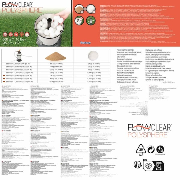 Bestway Flowclear Polysphere Suodatinpallot 500 g
