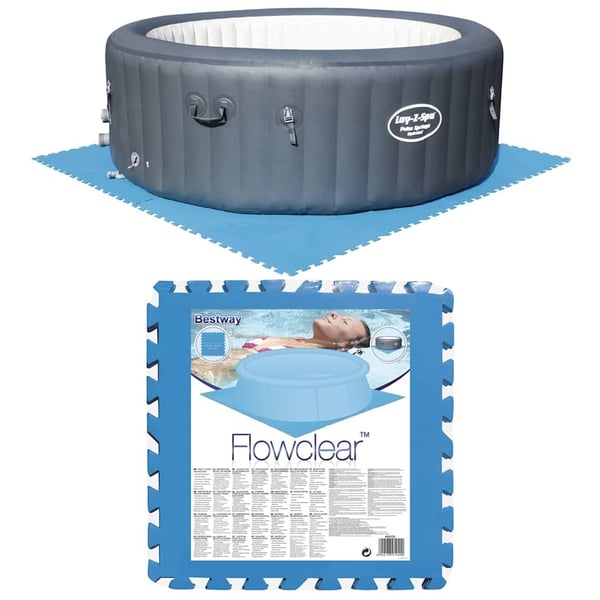 Bestway poolunderlag 8 stk. blå 58220