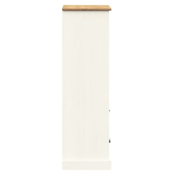 vidaXL Bokhylle VIGO hvit 60x35x114,5 cm heltre furu
