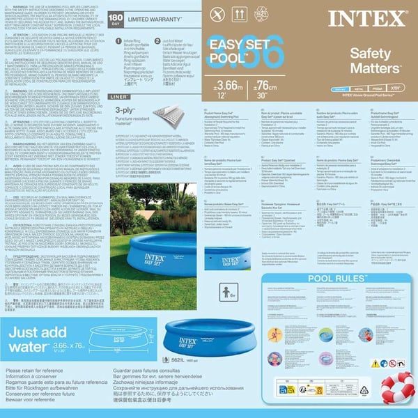 INTEX Uima-allas Easy Set 366x76 cm