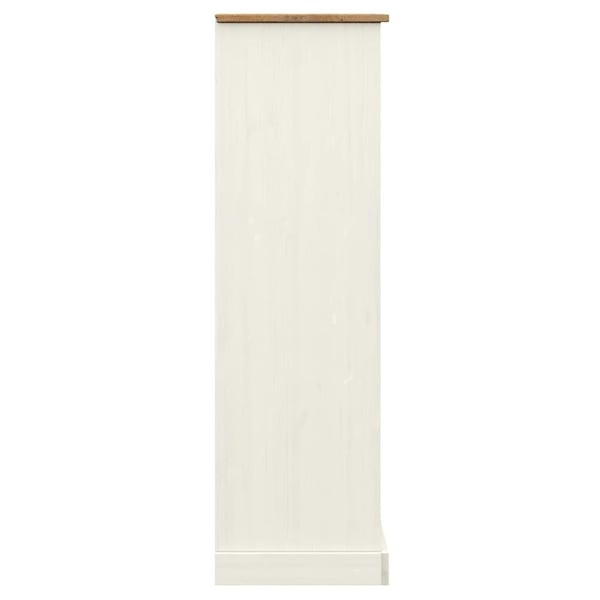 vidaXL Bokhylla VIGO vit 90x35x114,5 cm massiv furu