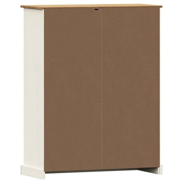 vidaXL Bokhylla VIGO vit 90x35x114,5 cm massiv furu