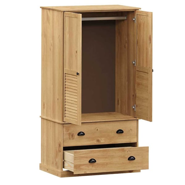 vidaXL Vaatekaappi VIGO 90x55x170 cm täysi mänty