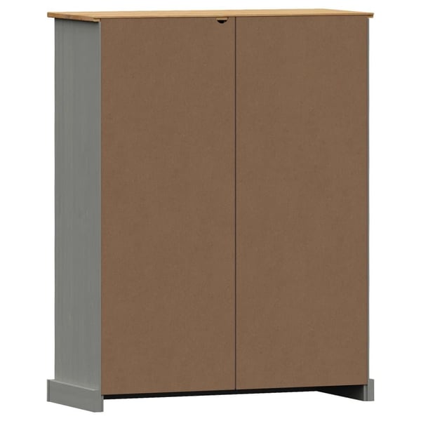 vidaXL bogreol VIGO 90x35x114,5 cm massivt fyrretræ grå