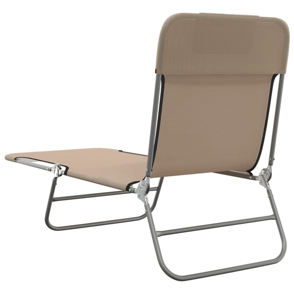 vidaXL Solstolar hopfällbara 2 st taupe textilene & stål