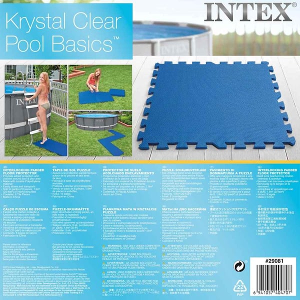 INTEX Beskyttelse for bassenggulv 8 stk 50x50 cm blå