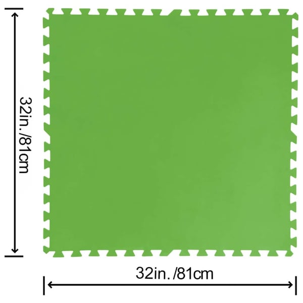 Bestway Flowclear poolunderlag 9 dele 5,47 m² grøn