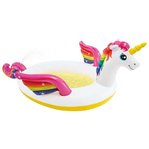 INTEX Unicorn badebassin med sprinkler 272x193x104 cm