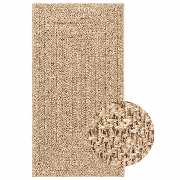 vidaXL Teppe ZIZUR 80x150 cm jute-utseende innendørs og utendørs
